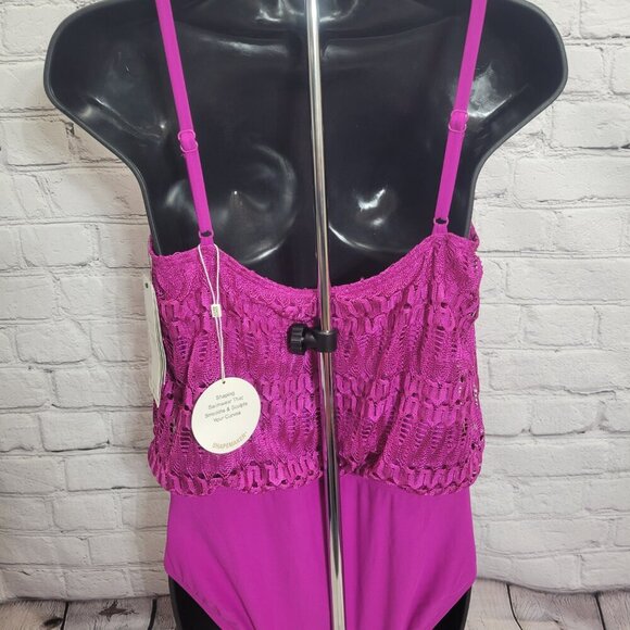 Coco Contours Amaris V-Neck Bra Sized One Piece Swimsuit - Picture 6 of 8